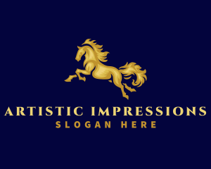 Running Stallion Horse logo design