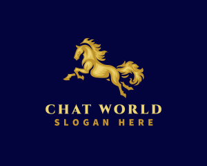 Running Stallion Horse logo design