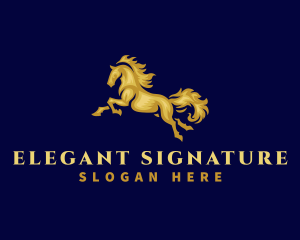 Running Stallion Horse logo design