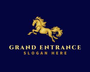 Running Stallion Horse logo design