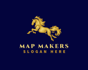 Running Stallion Horse logo design