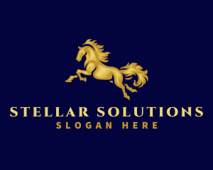 Running Stallion Horse logo design