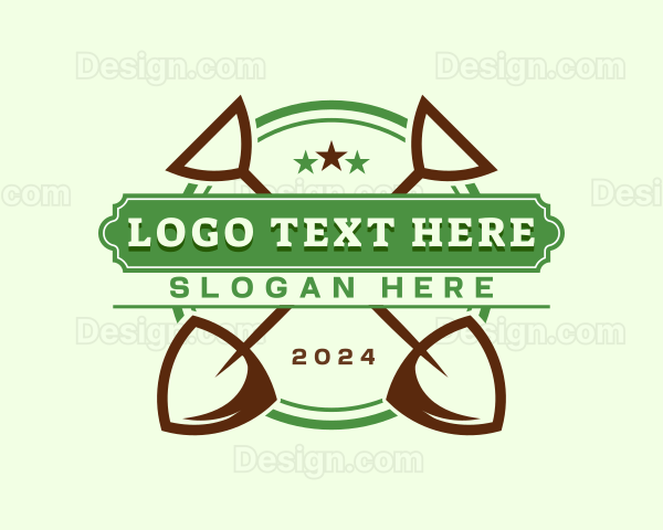 Shovel Landscaping Tool Logo