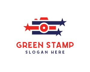 Stars Stripe Camera logo design