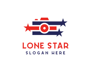 Stars Stripe Camera logo design