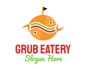 Fish Burger Restaurant  logo design