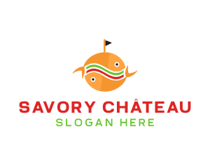 Fish Burger Restaurant  logo design