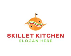 Fish Burger Restaurant  logo design