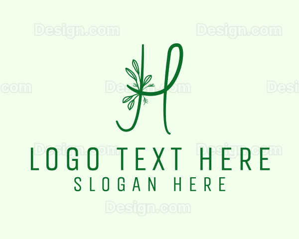 Natural Elegant Letter H Logo