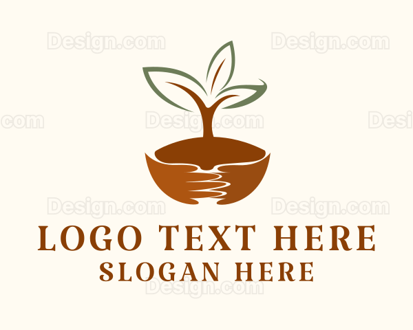 Soil Gardening Plant Logo