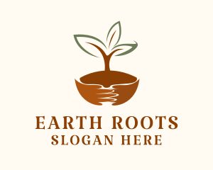 Soil Gardening Plant  logo design