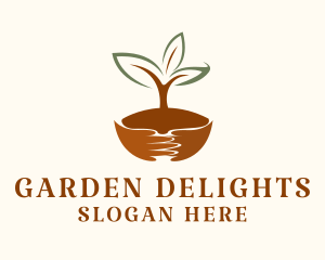 Soil Gardening Plant  logo design