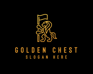 Golden Lion Flag logo design