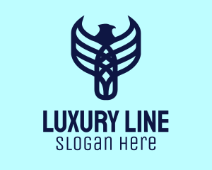 Blue Eagle Line Art logo design