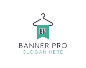 Flag Laundry Hanger logo design