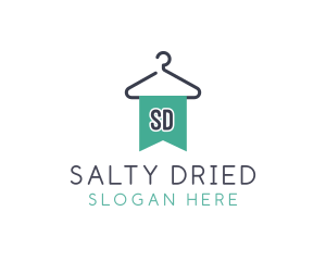 Flag Laundry Hanger logo design