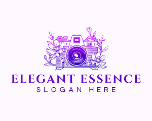 Flower Camera Photography logo design