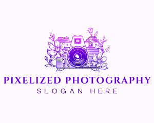 Flower Camera Photography logo design