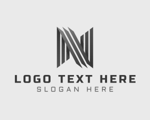 Monochrome - Creative Lines Advertising Letter N logo design