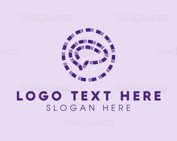 Brain Psychology Pattern Logo