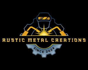 Metal Welding Cogwheel logo design