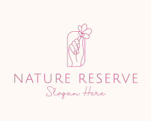 Nature Flower Hand logo design