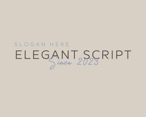 Elegant Script Entrepreneur logo design