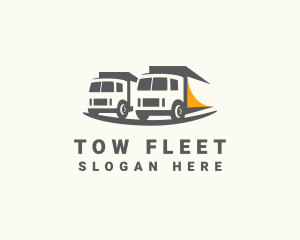 Loigistic Delivery Truck Transport logo design