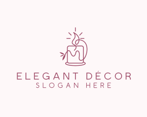 Candlelight Candle Decor logo design