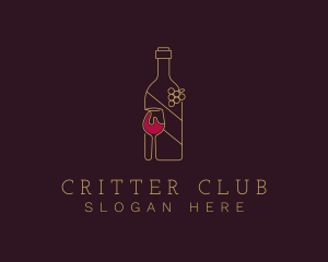 Wine Liquor Drink logo design