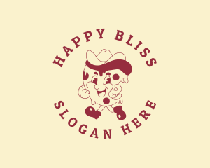 Happy Pizza Slice  logo design