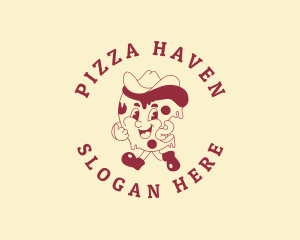 Happy Pizza Slice  logo