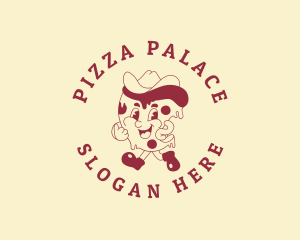 Happy Pizza Slice  logo