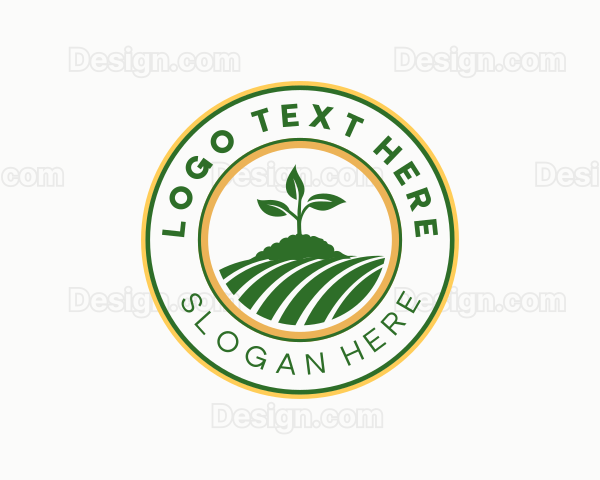 Leaf Sprout Field Logo