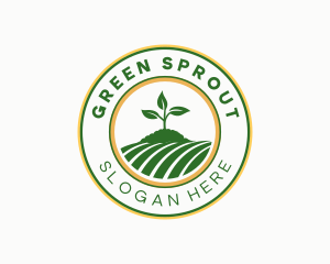 Leaf Sprout Field logo design