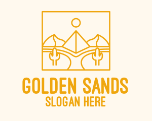 Golden Pyramid Line Art logo