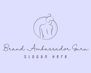 Female Naked Goddess logo design