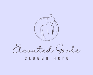 Female Naked Goddess logo design