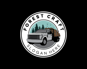 Forest Log Truck logo design