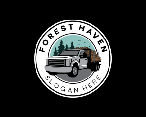 Forest Log Truck logo design