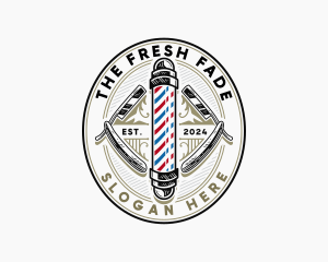 Barber Razor Hairstylist logo design