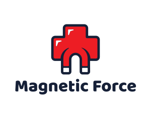Red Cross Medical Medicine Magnet logo design