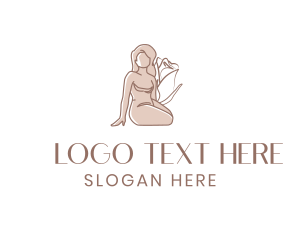 Floral Nude Woman Spa logo