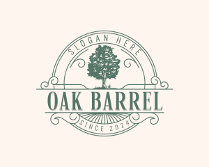 Eco Valley Oak Tree logo design