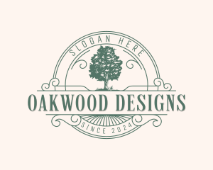 Eco Valley Oak Tree logo design