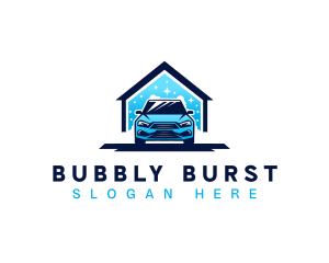 Bubble Clean Car logo design