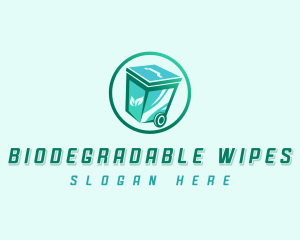 Biodegradable Trash Bin logo design