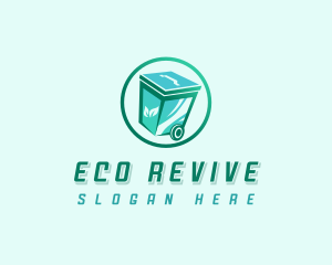 Biodegradable Trash Bin logo design