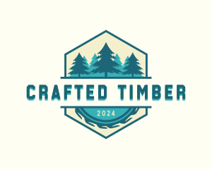  Lumber Saw Tree logo design