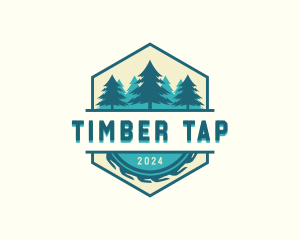  Lumber Saw Tree logo design